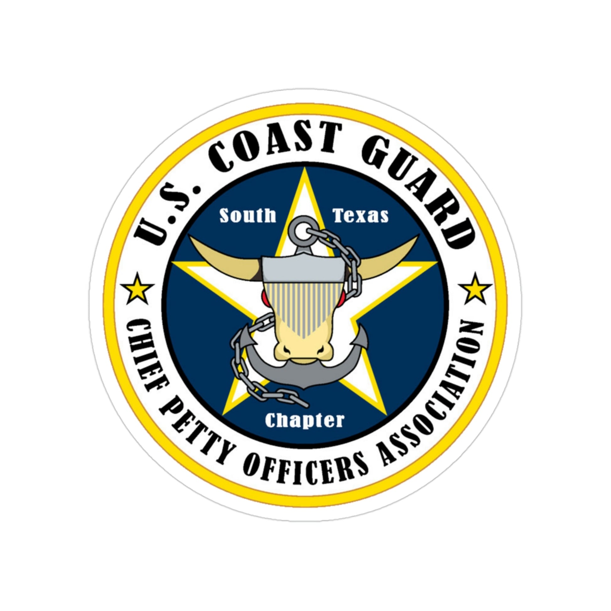 USCG South Texas CPOA (U.S. Coast Guard) Transparent STICKER Die-Cut Vinyl Decal-3 Inch-The Sticker Space