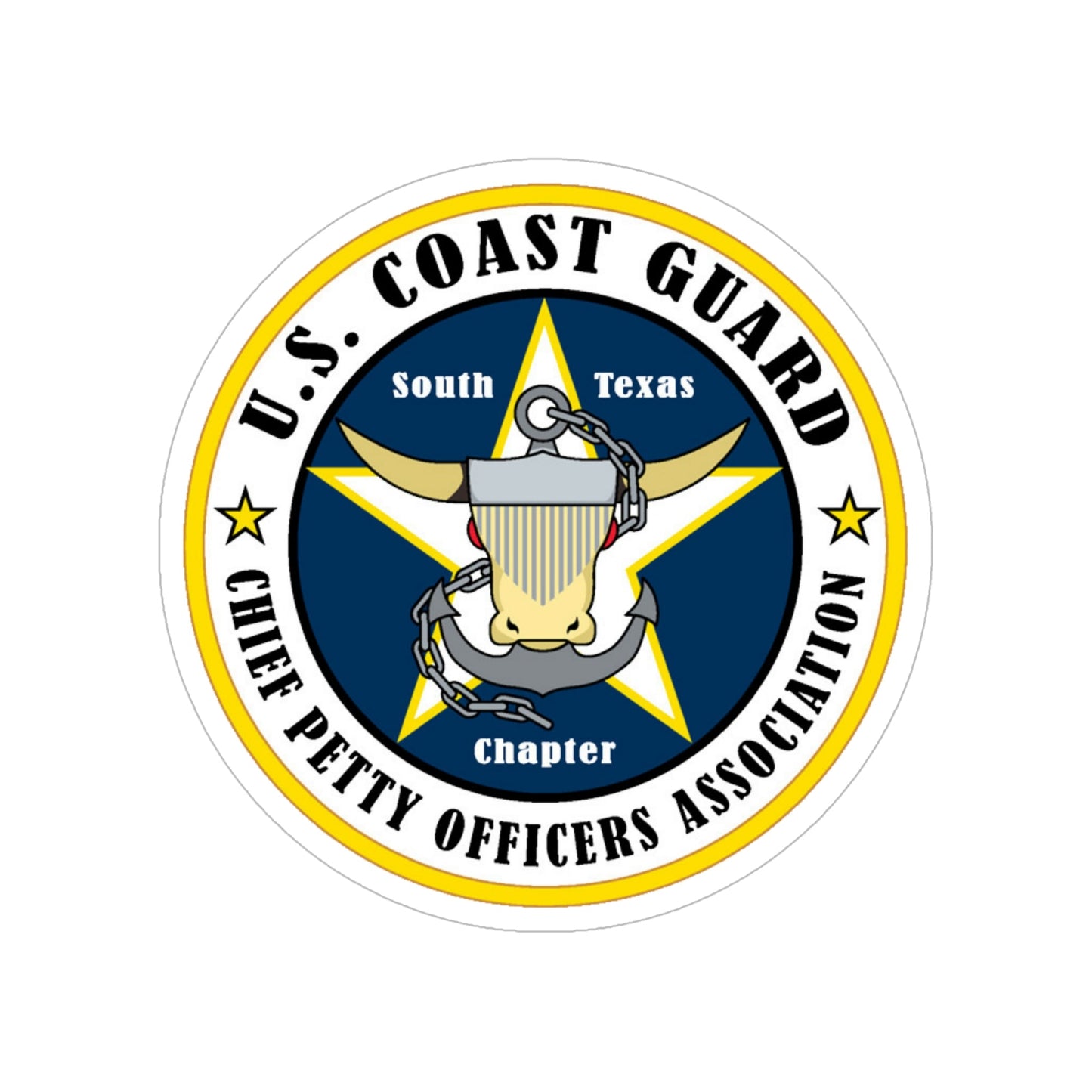 USCG South Texas CPOA (U.S. Coast Guard) Transparent STICKER Die-Cut Vinyl Decal-6 Inch-The Sticker Space