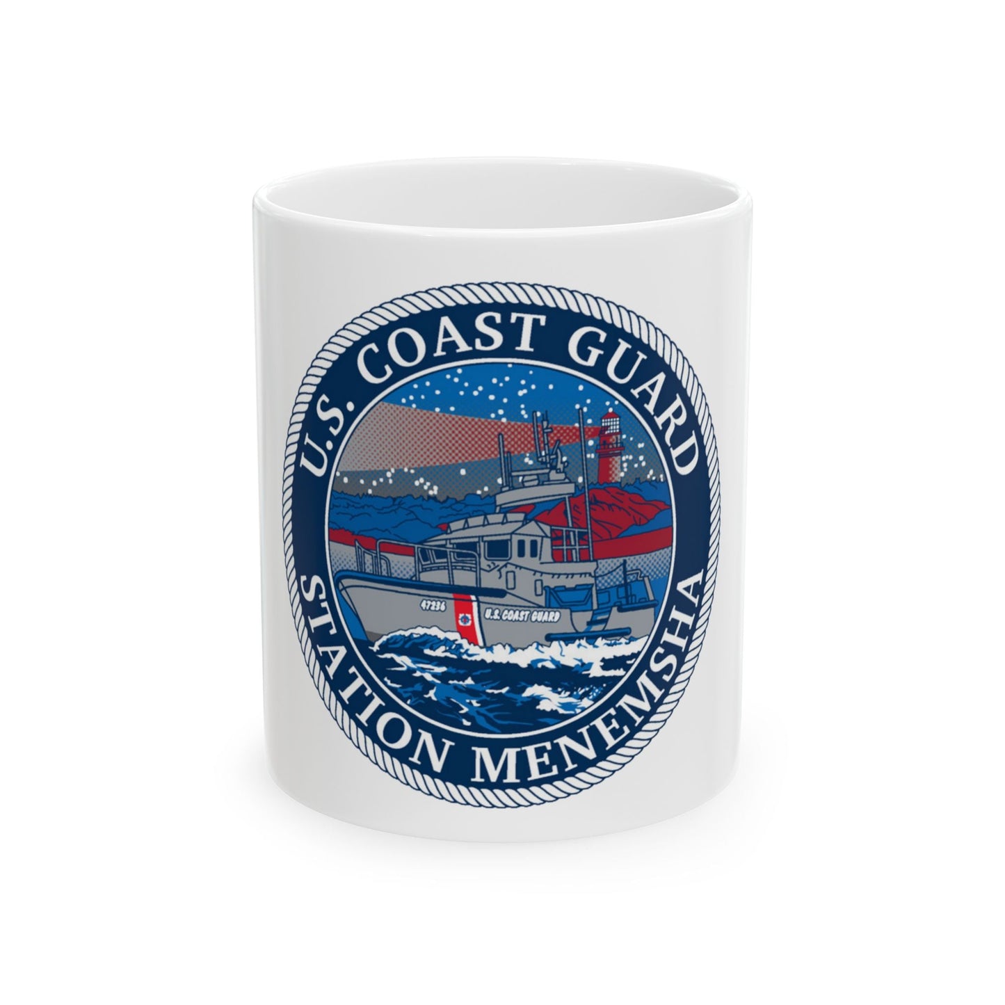 USCG STA MENEMSHA (U.S. Coast Guard) White Coffee Mug