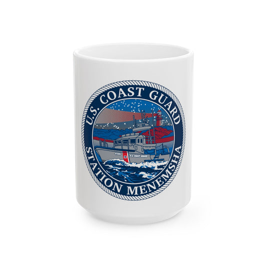 USCG STA MENEMSHA (U.S. Coast Guard) White Coffee Mug