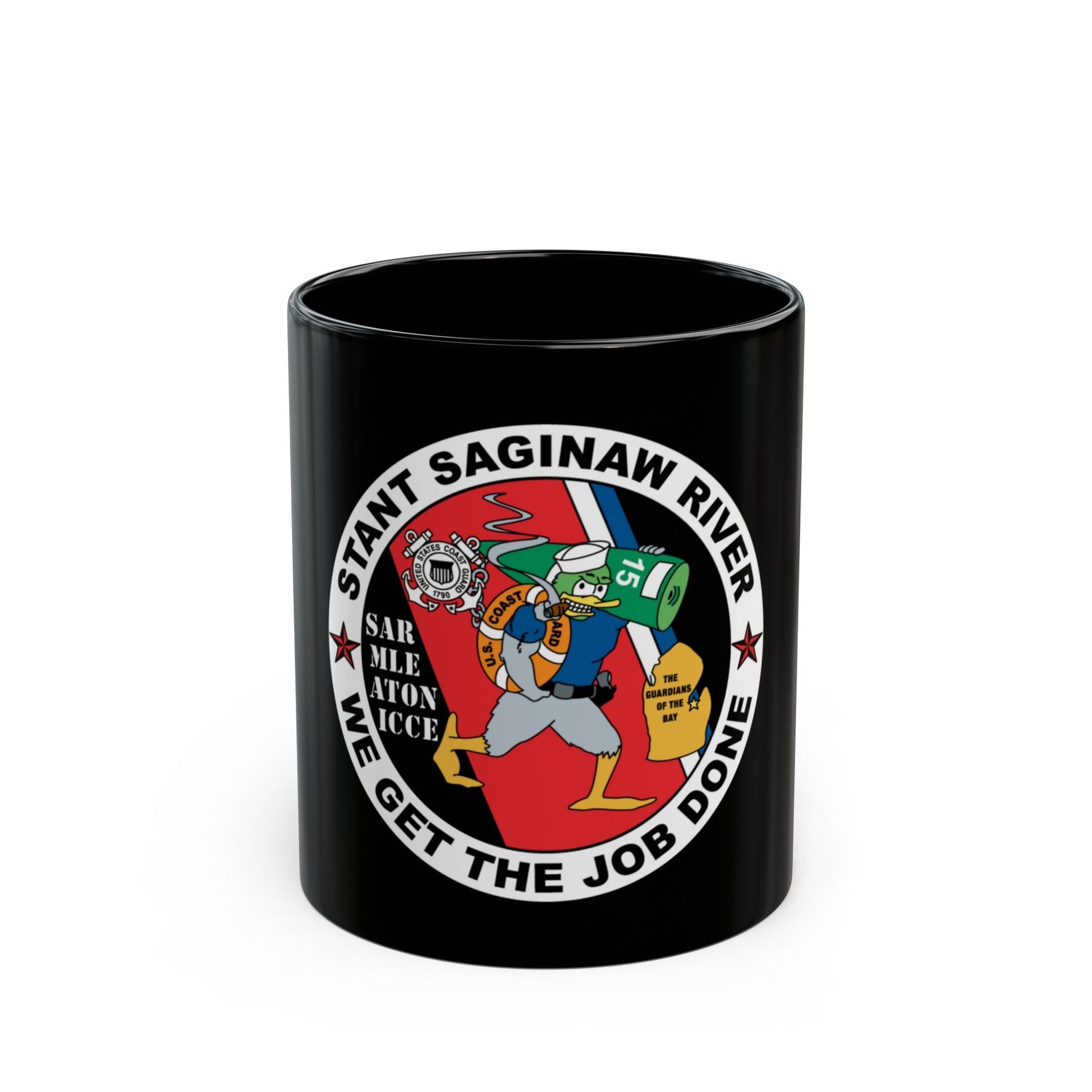 USCG STANT Saginaw River NEW 09 (U.S. Coast Guard) Black Coffee Mug-11oz-The Sticker Space