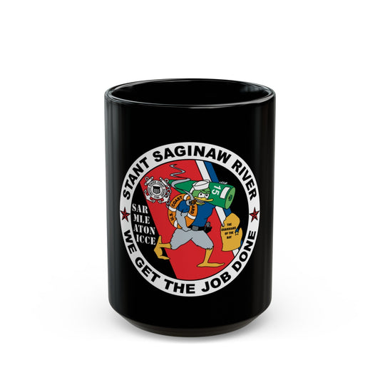 USCG STANT Saginaw River NEW 09 (U.S. Coast Guard) Black Coffee Mug-15oz-The Sticker Space