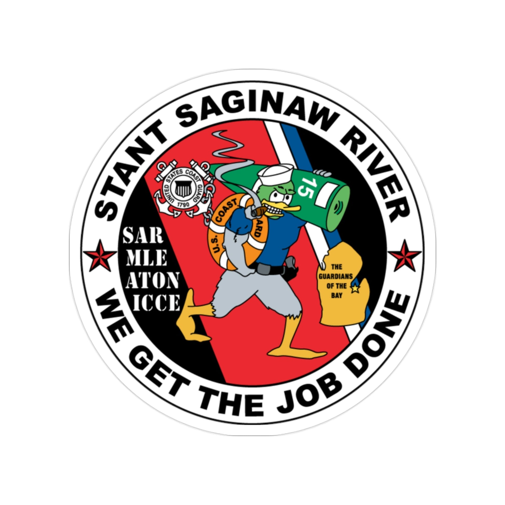 USCG STANT Saginaw River NEW 09 (U.S. Coast Guard) Transparent STICKER Die-Cut Vinyl Decal-2 Inch-The Sticker Space