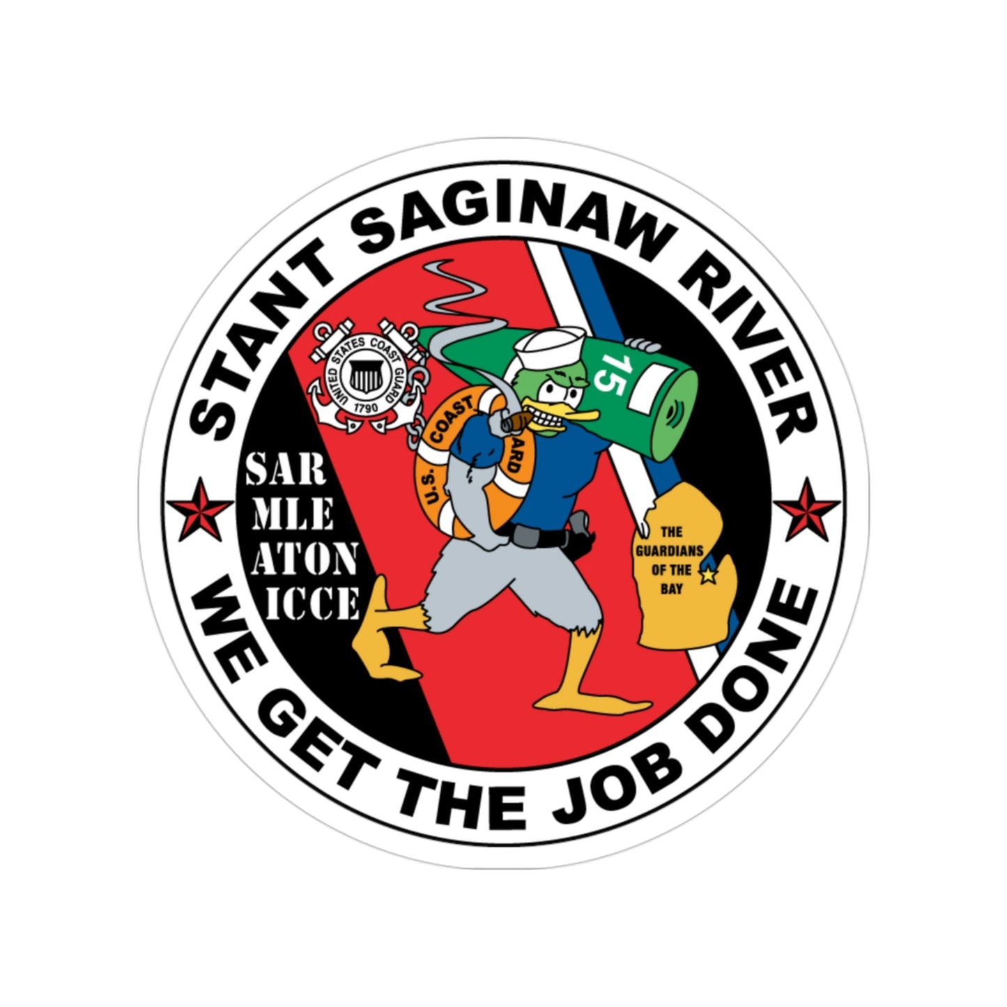 USCG STANT Saginaw River NEW 09 (U.S. Coast Guard) Transparent STICKER Die-Cut Vinyl Decal-3 Inch-The Sticker Space