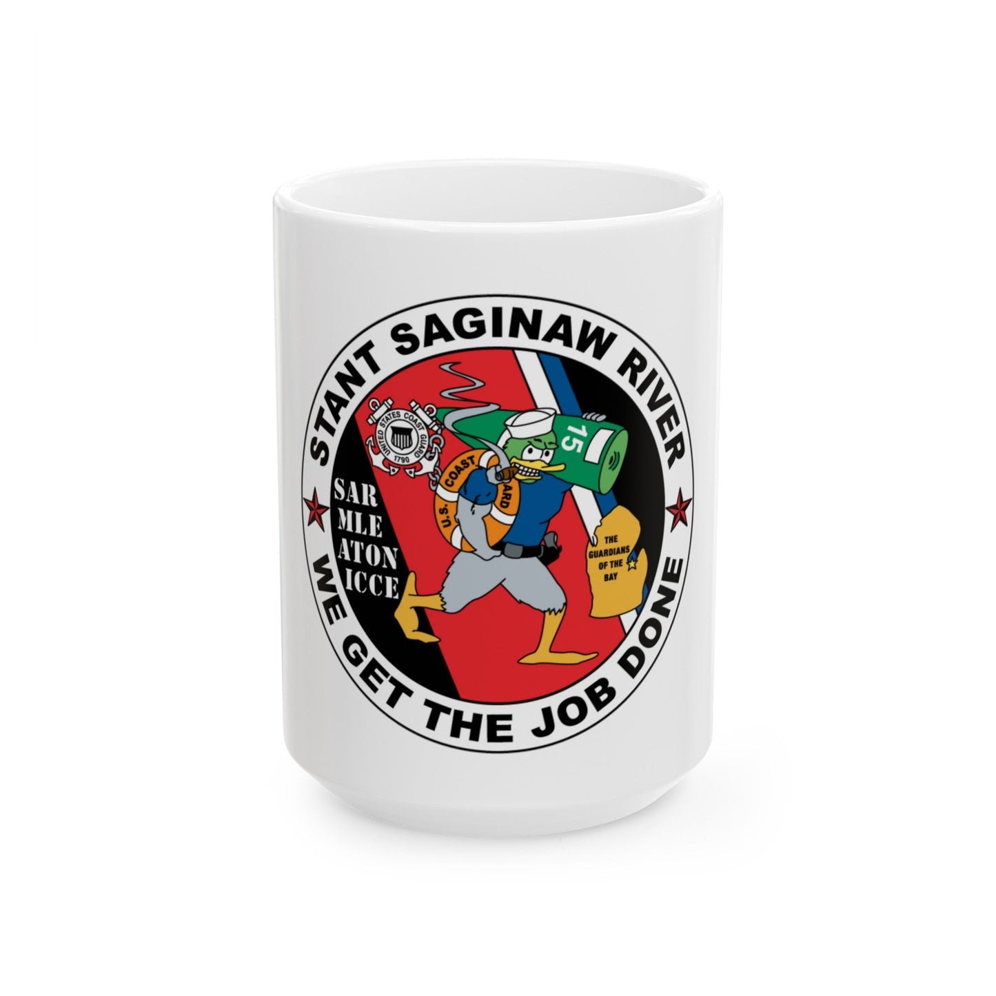 USCG STANT Saginaw River NEW 09 (U.S. Coast Guard) White Coffee Mug-15oz-The Sticker Space