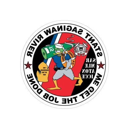 USCG STANT Saginaw River NEW 09 (U.S. Coast Guard) REVERSE PRINT Transparent Die-Cut STICKER 3 Inch Die-Cut Transparent - The Sticker Space