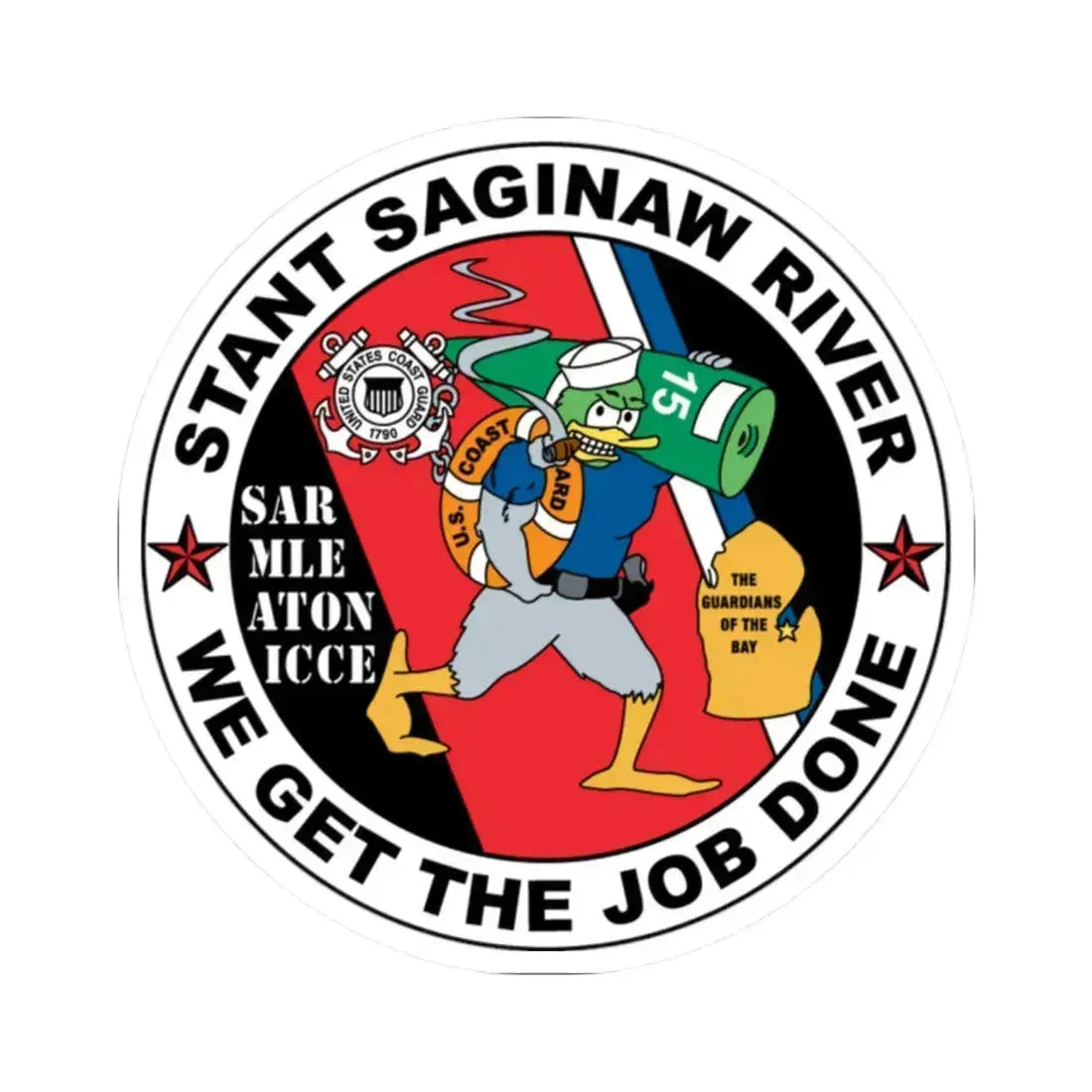 USCG STANT Saginaw River NEW 09 (U.S. Coast Guard) STICKER Vinyl Kiss-Cut Decal 2 Inch White - The Sticker Space