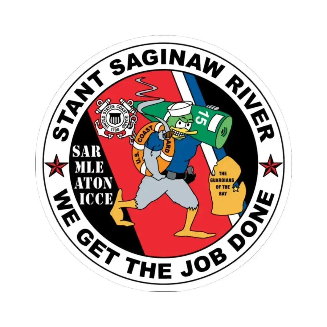 USCG STANT Saginaw River NEW 09 (U.S. Coast Guard) STICKER Vinyl Kiss-Cut Decal 3 Inch White - The Sticker Space
