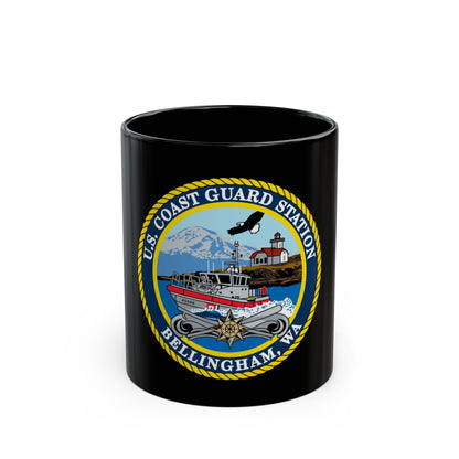 USCG Station Bellingham WA (U.S. Coast Guard) Black Coffee Mug-11oz-The Sticker Space