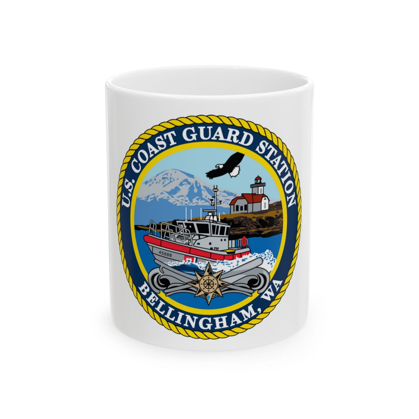 USCG Station Bellingham WA (U.S. Coast Guard) White Coffee Mug