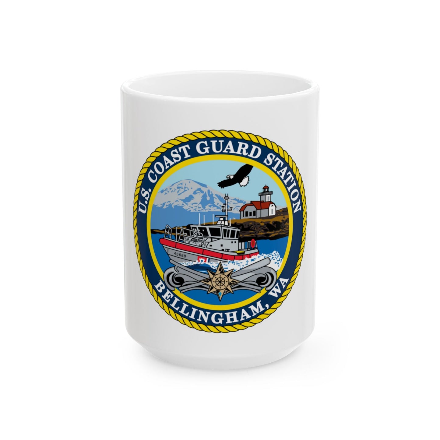 USCG Station Bellingham WA (U.S. Coast Guard) White Coffee Mug