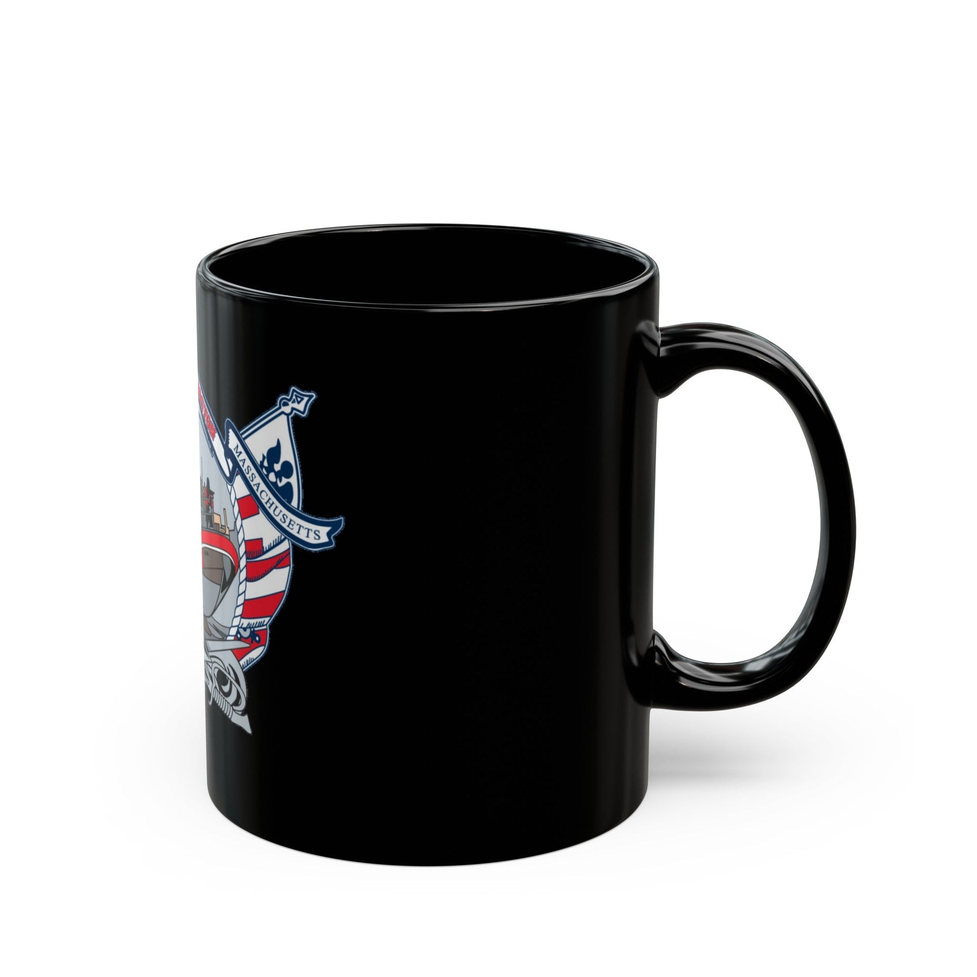 USCG Station Boston (U.S. Coast Guard) Black Coffee Mug-The Sticker Space