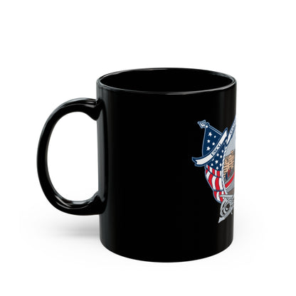 USCG Station Boston (U.S. Coast Guard) Black Coffee Mug-The Sticker Space