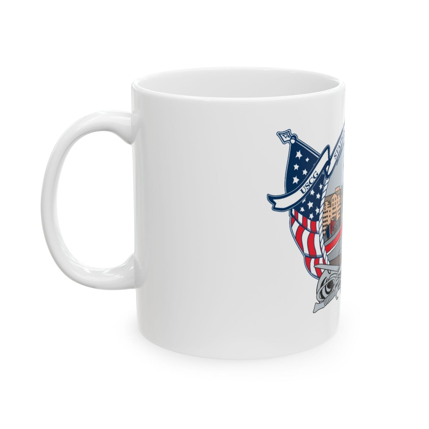 USCG Station Boston (U.S. Coast Guard) White Coffee Mug