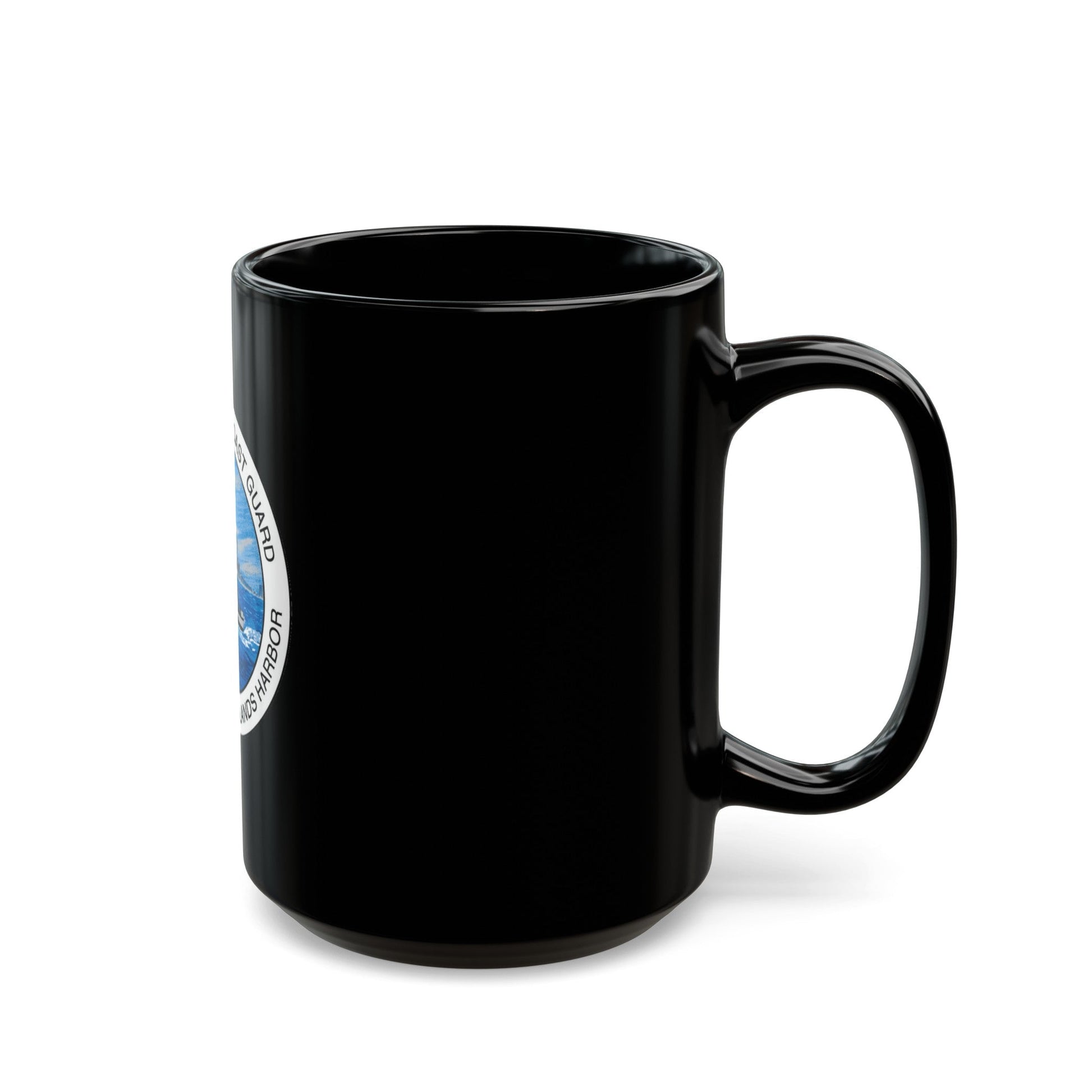 USCG Station Channel Islands Harbor (U.S. Coast Guard) Black Coffee Mug-The Sticker Space