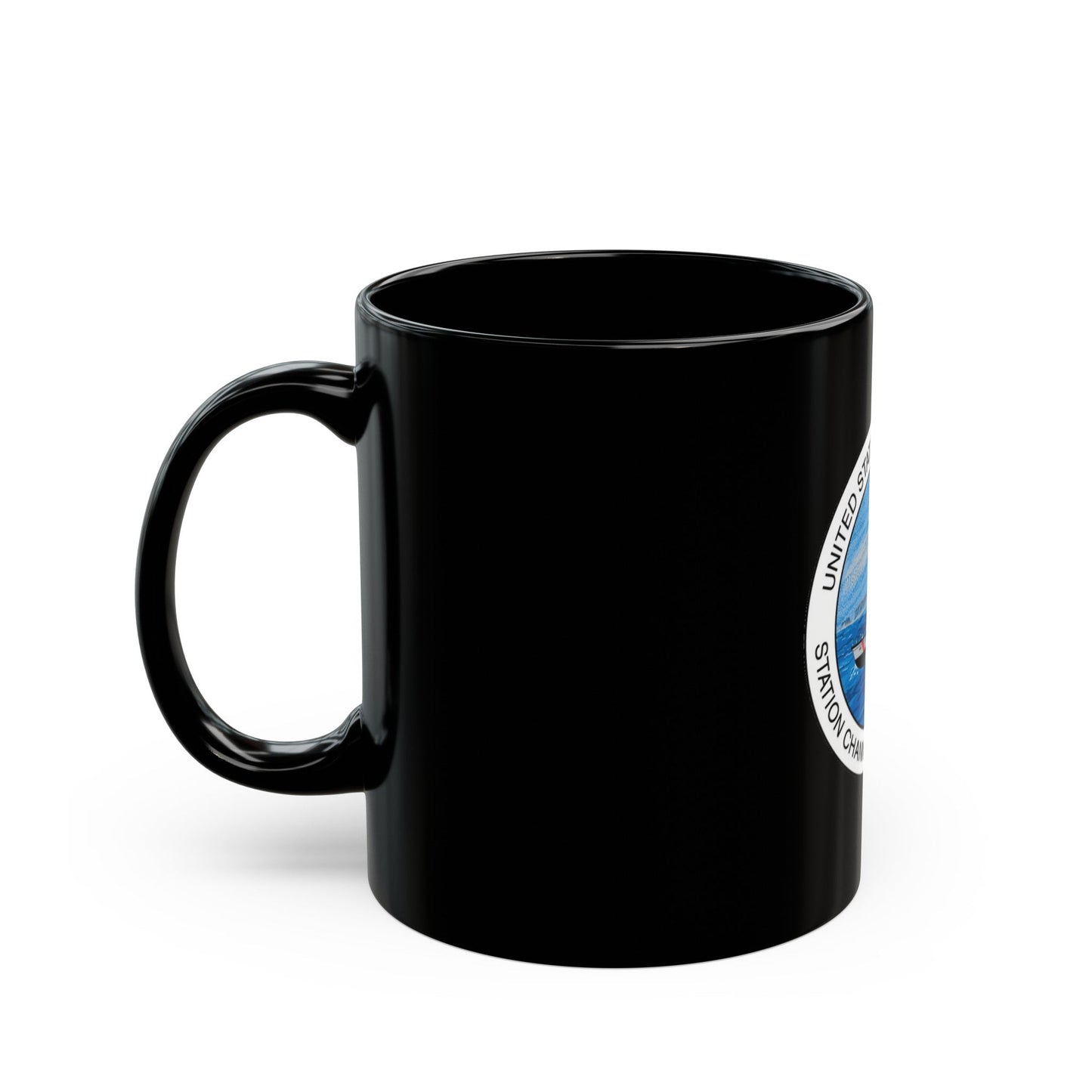 USCG Station Channel Islands Harbor (U.S. Coast Guard) Black Coffee Mug-The Sticker Space