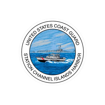 USCG Station Channel Islands Harbor (U.S. Coast Guard) STICKER Vinyl Kiss-Cut Decal 2 Inch White - The Sticker Space