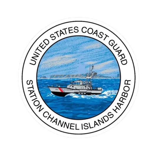 USCG Station Channel Islands Harbor (U.S. Coast Guard) STICKER Vinyl Kiss-Cut Decal 2 Inch White - The Sticker Space