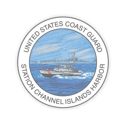 USCG Station Channel Islands Harbor (U.S. Coast Guard) STICKER Vinyl Kiss-Cut Decal 3 Inch Transparent - The Sticker Space