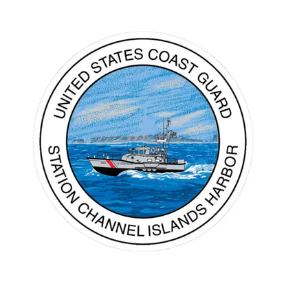 USCG Station Channel Islands Harbor (U.S. Coast Guard) STICKER Vinyl Kiss-Cut Decal 3 Inch White - The Sticker Space
