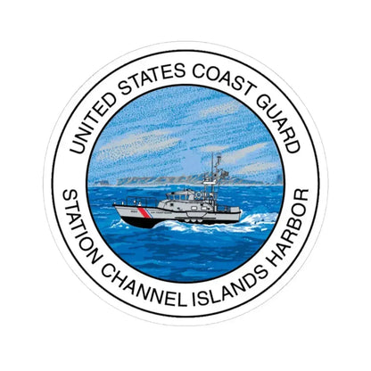 USCG Station Channel Islands Harbor (U.S. Coast Guard) STICKER Vinyl Kiss-Cut Decal 4 Inch White - The Sticker Space