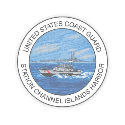 USCG Station Channel Islands Harbor (U.S. Coast Guard) STICKER Vinyl Kiss-Cut Decal 6 Inch Transparent - The Sticker Space