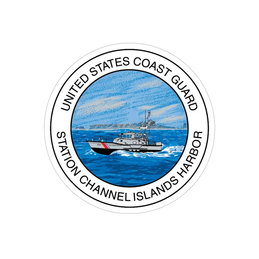 USCG Station Channel Islands Harbor (U.S. Coast Guard) Transparent STICKER Die-Cut Vinyl Decal 6 Inch - The Sticker Space