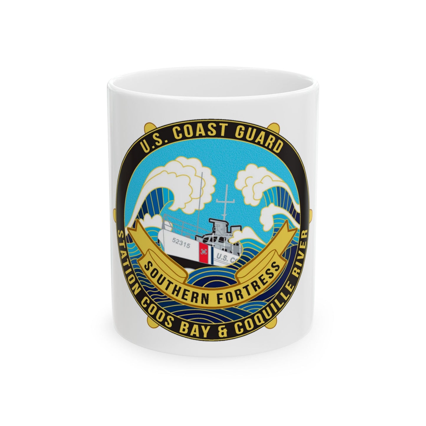 USCG Station Coos Bay (U.S. Coast Guard) White Coffee Mug