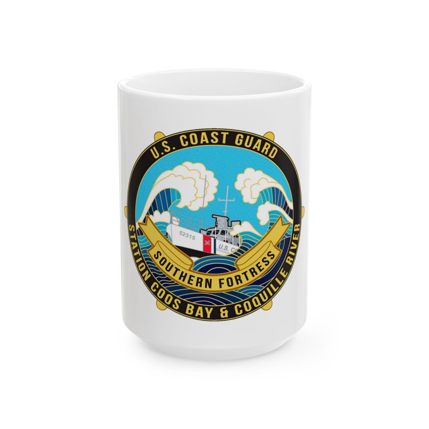 USCG Station Coos Bay (U.S. Coast Guard) White Coffee Mug