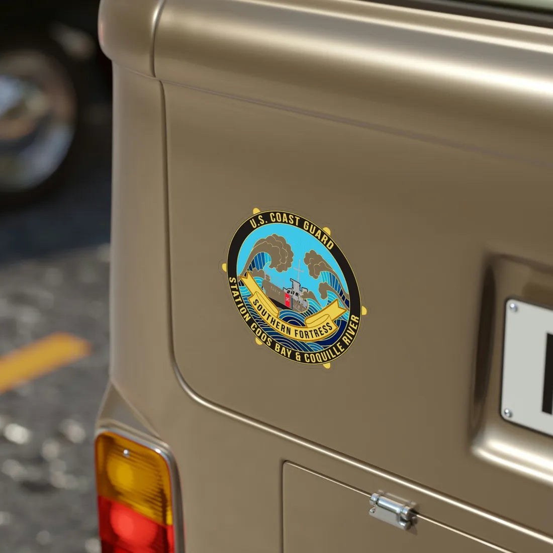 USCG Station Coos Bay (U.S. Coast Guard) Transparent STICKER Die-Cut Vinyl Decal - The Sticker Space