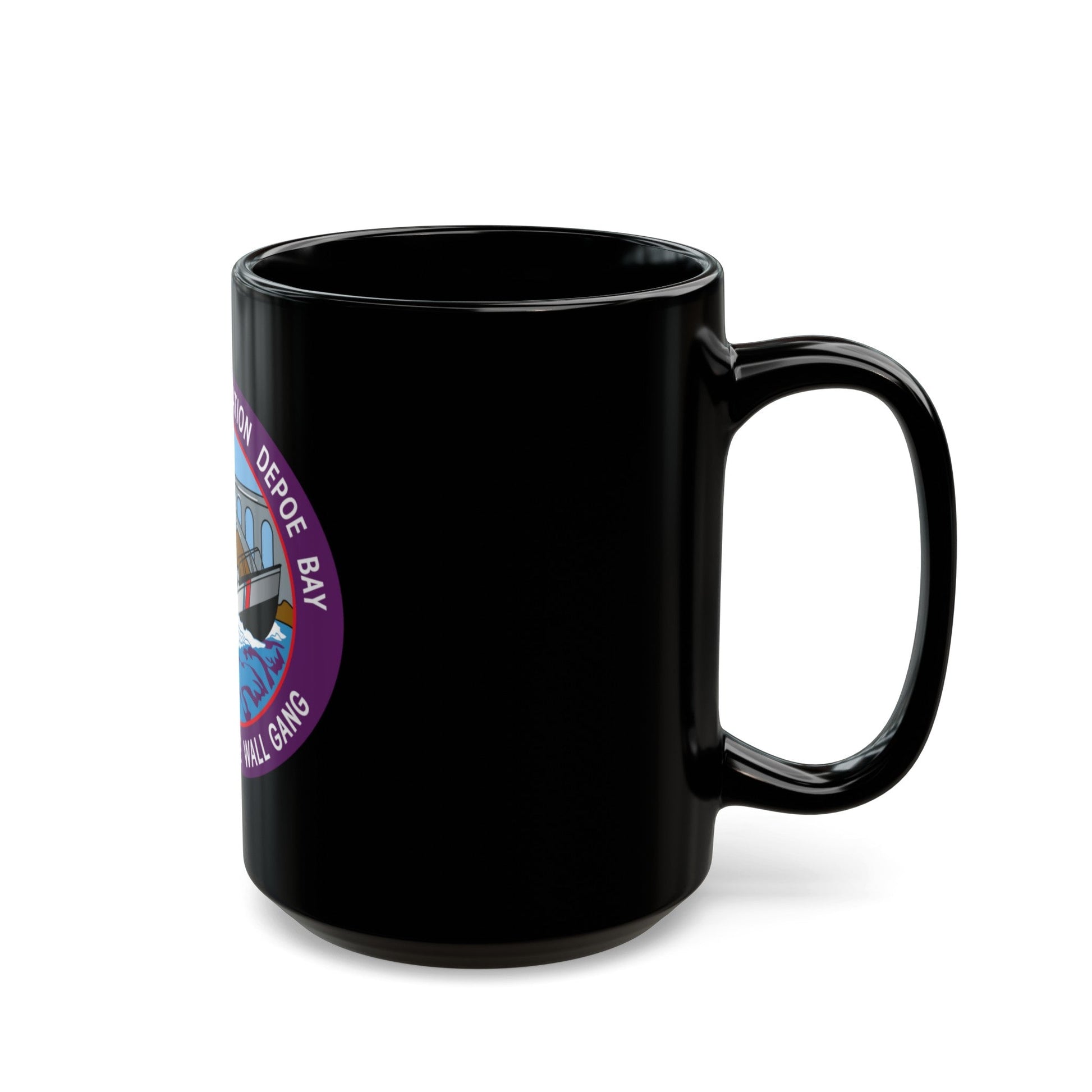 USCG Station Depoe Bay (U.S. Coast Guard) Black Coffee Mug-The Sticker Space