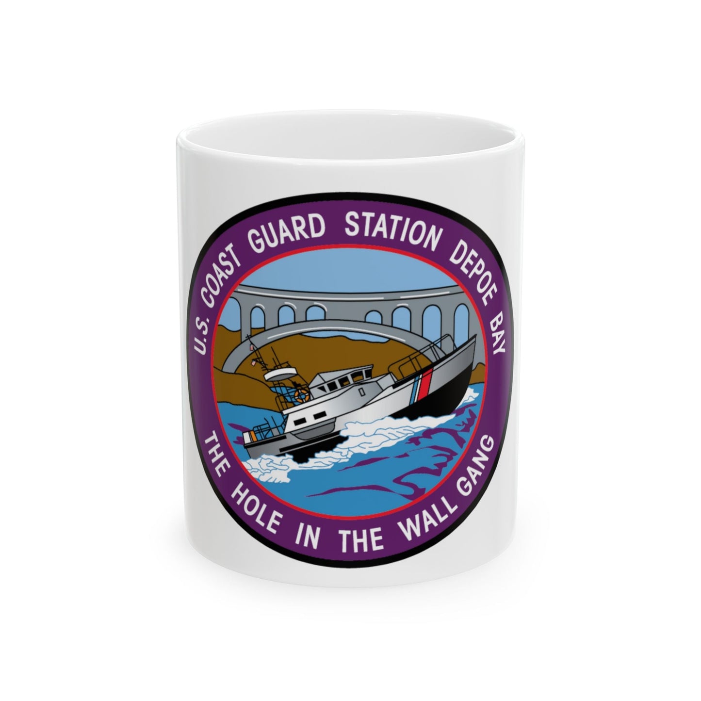 USCG Station Depoe Bay (U.S. Coast Guard) White Coffee Mug