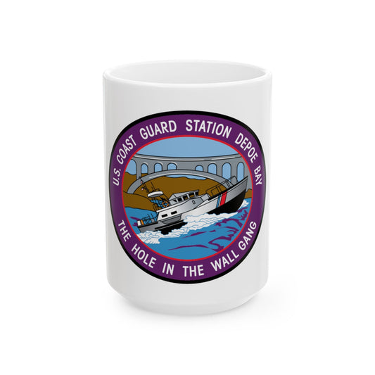 USCG Station Depoe Bay (U.S. Coast Guard) White Coffee Mug