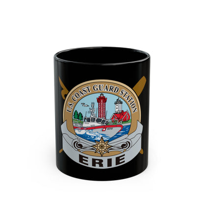 USCG Station Erie (U.S. Coast Guard) Black Coffee Mug-11oz-The Sticker Space