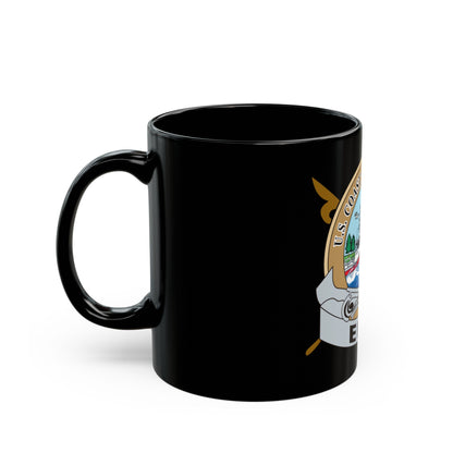 USCG Station Erie (U.S. Coast Guard) Black Coffee Mug-The Sticker Space