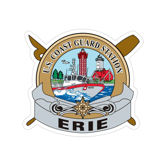 USCG Station Erie (U.S. Coast Guard) Transparent STICKER Die-Cut Vinyl Decal 6 Inch - The Sticker Space