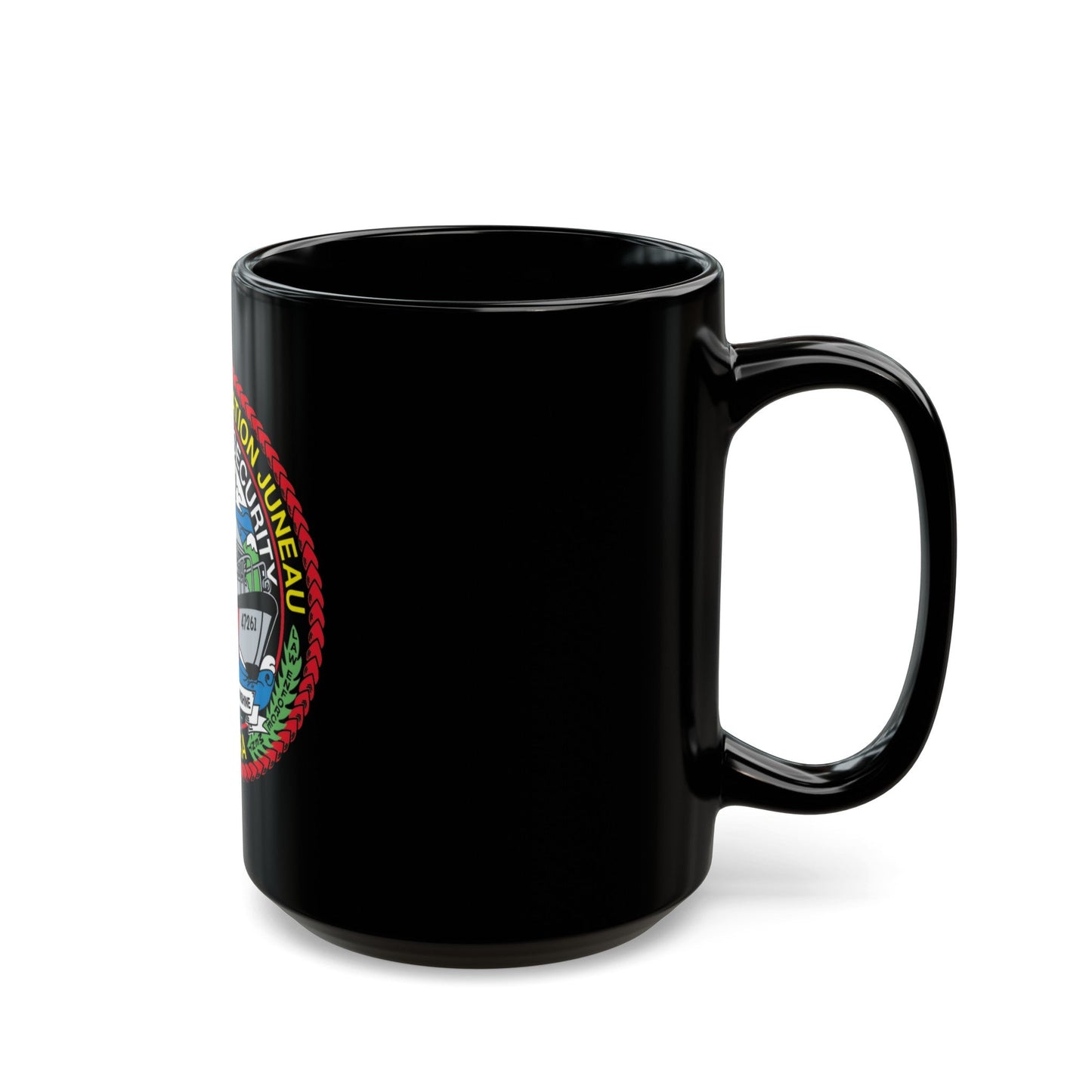 USCG Station Juneau Alaska Homeland Security (U.S. Coast Guard) Black Coffee Mug-The Sticker Space