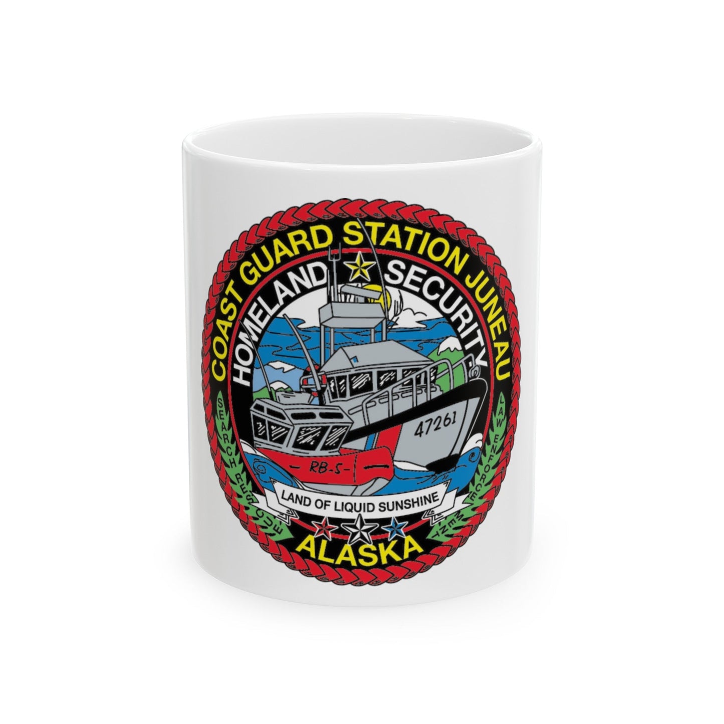 USCG Station Juneau Alaska Homeland Security (U.S. Coast Guard) White Coffee Mug-11oz-The Sticker Space