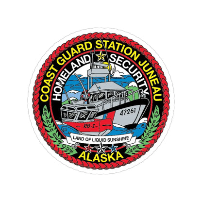 USCG Station Juneau Alaska Homeland Security (U.S. Coast Guard) Transparent STICKER Die-Cut Vinyl Decal 4 Inch - The Sticker Space