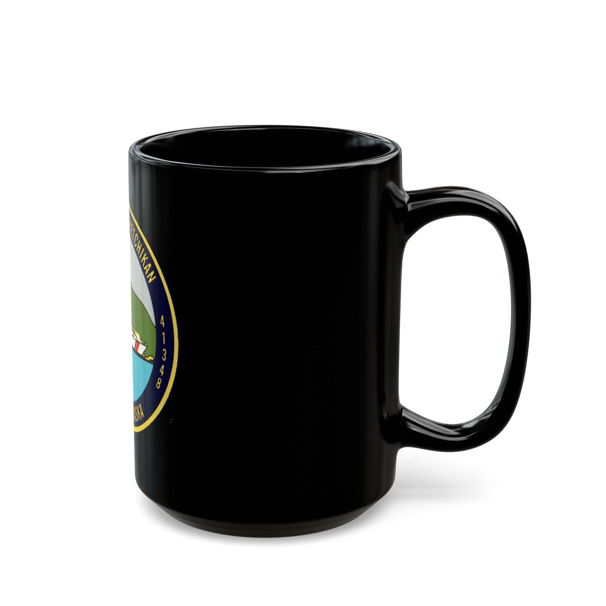 USCG Station Ketchikan 17th Dist (U.S. Coast Guard) Black Coffee Mug-The Sticker Space