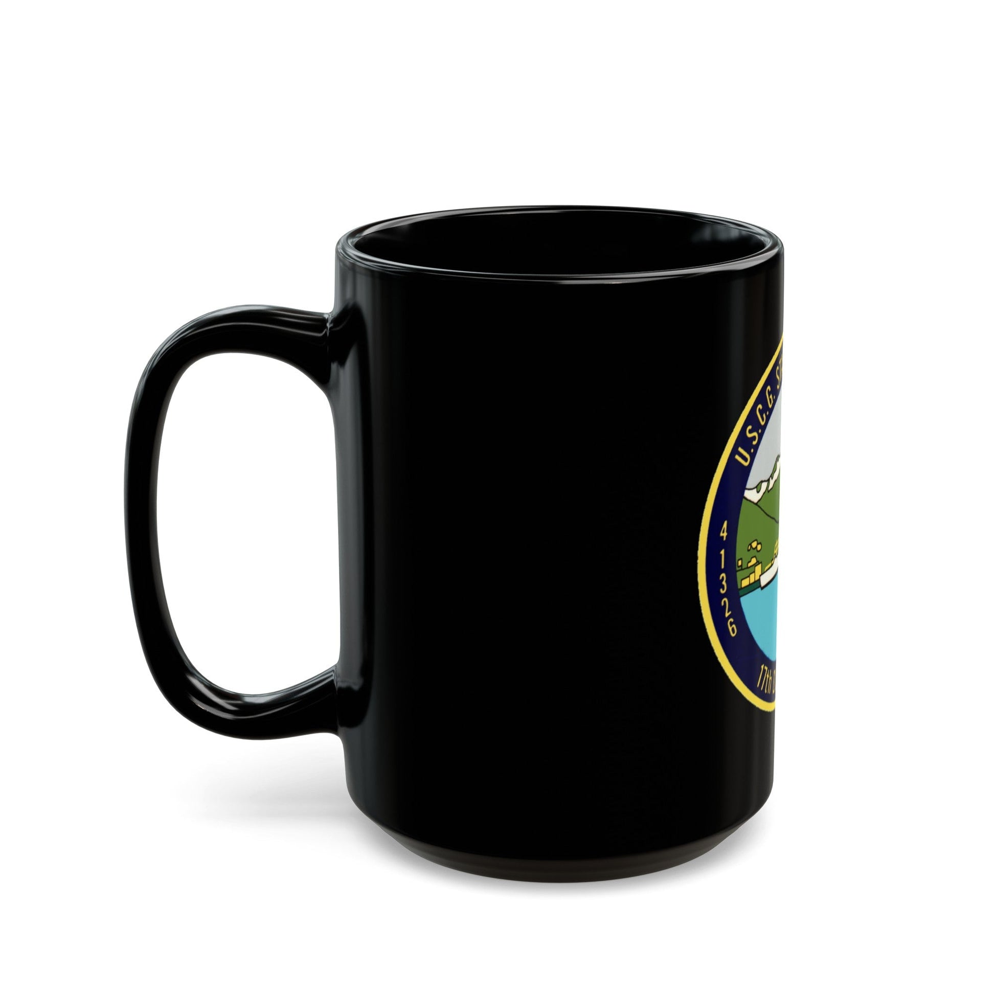 USCG Station Ketchikan 17th Dist (U.S. Coast Guard) Black Coffee Mug-The Sticker Space