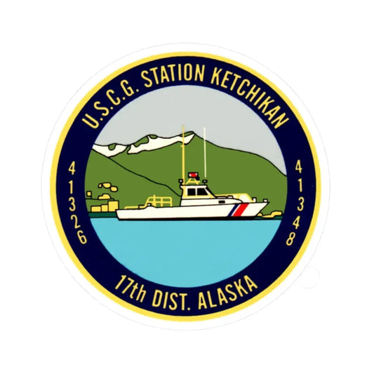 USCG Station Ketchikan 17th Dist (U.S. Coast Guard) STICKER Vinyl Kiss-Cut Decal 2 Inch White - The Sticker Space