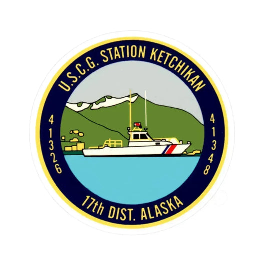 USCG Station Ketchikan 17th Dist (U.S. Coast Guard) STICKER Vinyl Kiss-Cut Decal 2 Inch White - The Sticker Space
