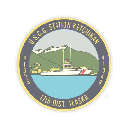 USCG Station Ketchikan 17th Dist (U.S. Coast Guard) STICKER Vinyl Kiss-Cut Decal 3 Inch Transparent - The Sticker Space