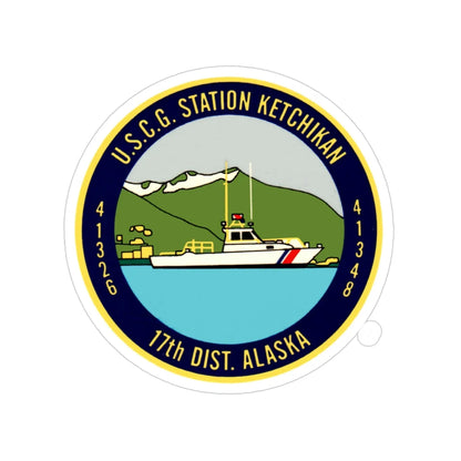 USCG Station Ketchikan 17th Dist (U.S. Coast Guard) Transparent STICKER Die-Cut Vinyl Decal 3 Inch - The Sticker Space