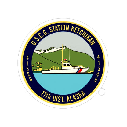 USCG Station Ketchikan 17th Dist (U.S. Coast Guard) Transparent STICKER Die-Cut Vinyl Decal 5 Inch - The Sticker Space