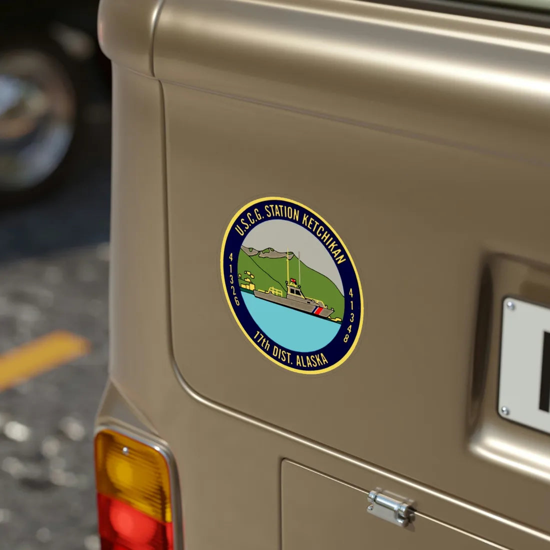 USCG Station Ketchikan 17th Dist (U.S. Coast Guard) Transparent STICKER Die-Cut Vinyl Decal - The Sticker Space