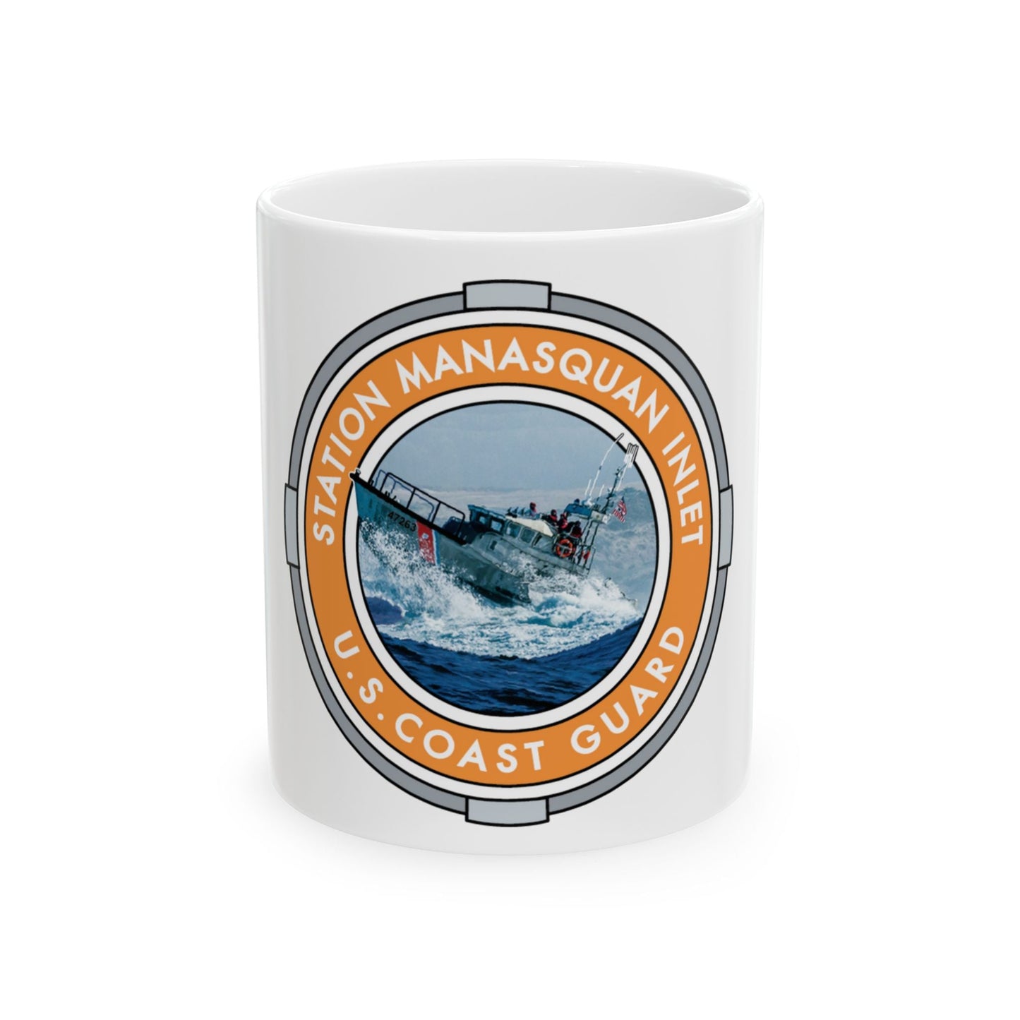 USCG Station Manasquan Inlet (U.S. Coast Guard) White Coffee Mug