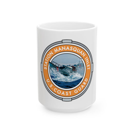 USCG Station Manasquan Inlet (U.S. Coast Guard) White Coffee Mug