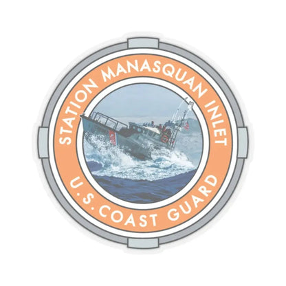 USCG Station Manasquan Inlet (U.S. Coast Guard) STICKER Vinyl Kiss-Cut Decal 2 Inch Transparent - The Sticker Space